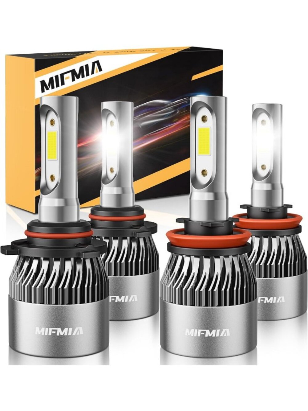 Bright 72000LM LED Light Bulbs Combo, 6500K Cool White, Waterproof Off-Road